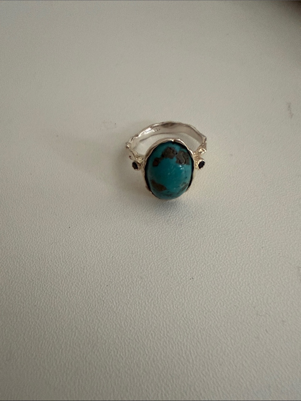 925. Sterling Silver Ring with Turquoise Stone -